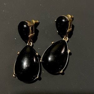 Gold and black earrings